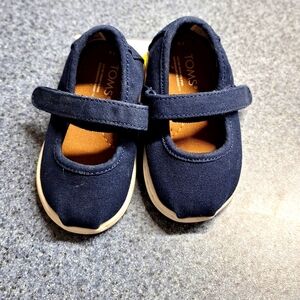 TOMS Navy Canvas Children's Shoes, Sie 4T, Unisex